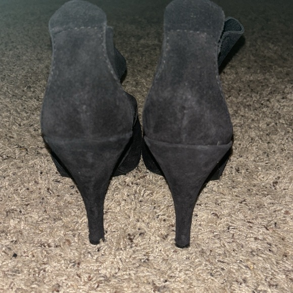 Pedro Garcia Charlie Women's Black Suede Peep Toe Cut Out Booties Size 40 1/2 - Picture 5 of 9